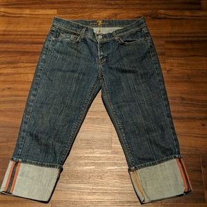 7 for all mankind capri jeans size 28